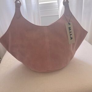 NWT M.I.L.A buttery soft suede ‘EMMA’ side shoulder handbag